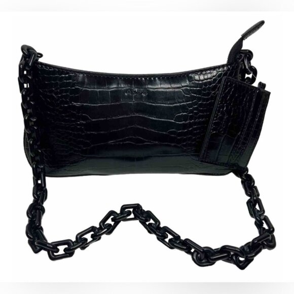 NWT ALDO Griregann Faux Leather Small Shoulder Purse Chain Strap Card Holder Set - Picture 1 of 15